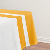 Farbenfrohe, gelb-weiße Streifen Tischdecke (Beispiel)