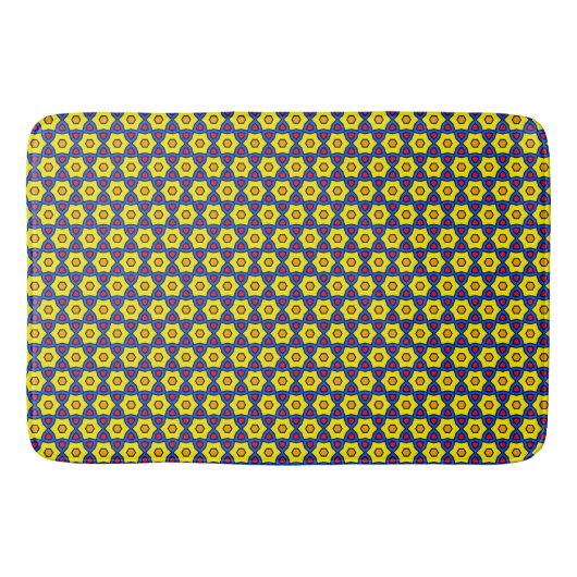 Farbenfrohe gelbe Blumen Badematte (Vorderseite)