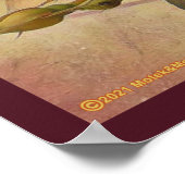 Farbenfrohe Gelbe Rose Poster (Ecke)