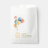 Farbenfrohe gelbe Rot-Grün-Balloons Kindergeburtst Geschenktütchen (Vorderseite)