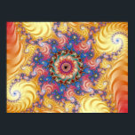 Farbenfrohe gelbe Spiralen Mandelbrot Poster<br><div class="desc">Farbenfrohe gelbe Spiralen Mandelbrot Set Fraktal</div>