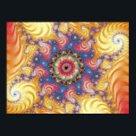 Farbenfrohe gelbe Spiralen Mandelbrot Poster<br><div class="desc">Farbenfrohe gelbe Spiralen Mandelbrot Set Fraktal</div>