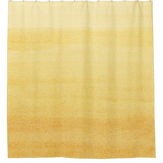 Farbenfrohe gelbe Wasserfarbe Ombre Muster Duschvorhang (Vorderseite)