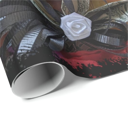 Farbenfrohe Geldlei Design Geschenkpapier (Rolleneckpunkt)