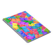 Farbenfrohe Geleebären, gummige Bonbons. Seamles Notizblock (Rechte Seite)