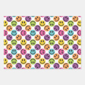 Farbenfrohe, gelungene Streifen und Polka Dot Geschenkpapier Set (Vorderseite)