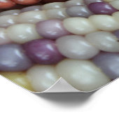 Farbenfrohe Gem Mais auf dem Cob. Poster (Ecke)