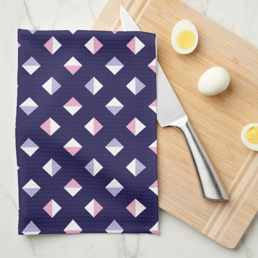 Farbenfrohe Gem Nahtloses Muster Geschirrtuch (Viertel Falte)