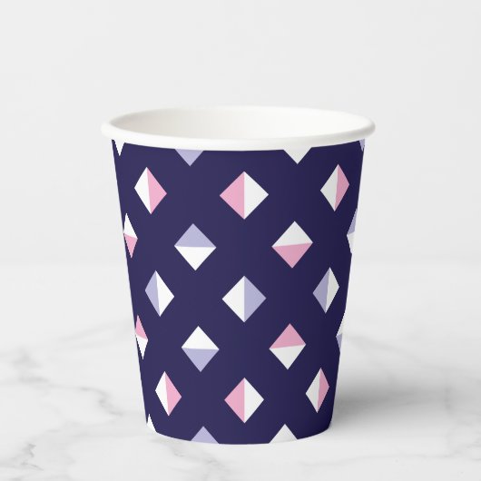 Farbenfrohe Gem Nahtloses Muster Pappbecher (Vorderseite)