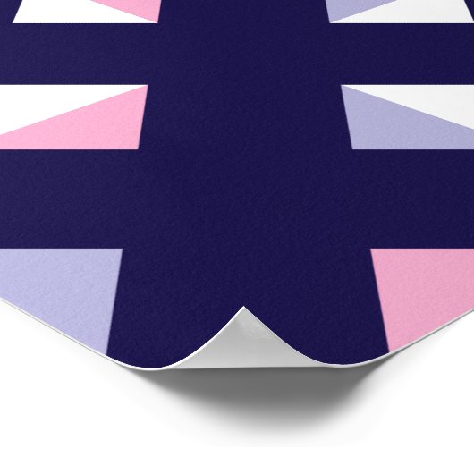 Farbenfrohe Gem Nahtloses Muster Poster (Ecke)