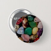 Farbenfrohe Gem Stones Button (Vorne & Hinten)