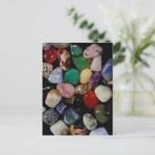 Farbenfrohe Gem Stones Postkarte (Stehend Vorderseite)