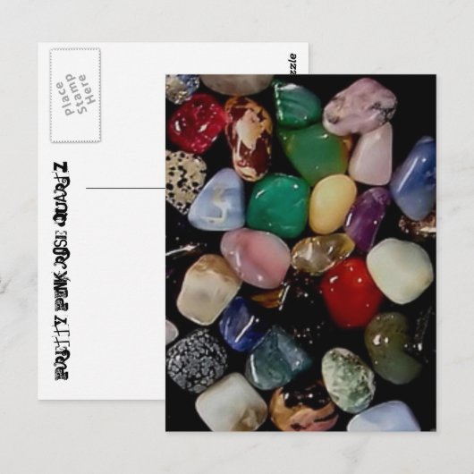 Farbenfrohe Gem Stones Postkarte (Vorne/Hinten)