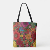 Farbenfrohe gemischte Blumen Tasche (Rückseite)