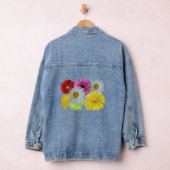 Farbenfrohe gemischte Blumenstrauß-Denimjacke Jeansjacke (Hangar)