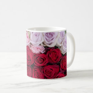 Farbenfrohe gemischte Rosen Kaffeetasse