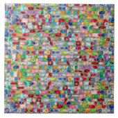 Farbenfrohe Gemstone Crystal Cluster Strings Fliese (Vorderseite)