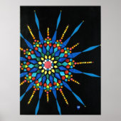 Farbenfrohe Gemstone-Mosaikmaler Poster (Vorne)