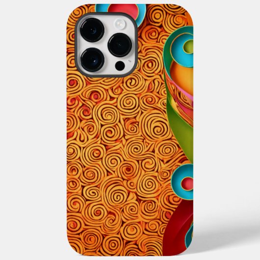 Farbenfrohe Gemusterte Eleganz Case-Mate iPhone Hülle (Rückseite)
