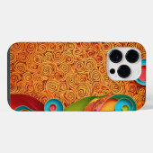 Farbenfrohe Gemusterte Eleganz iPhone Hülle (Rückseite (Horizontal))
