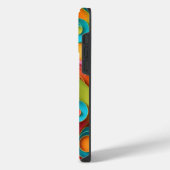 Farbenfrohe Gemusterte Eleganz iPhone Hülle (Linke Seite)