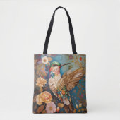 Farbenfrohe Gemusterte Hummingvogel Tasche (Vorderseite)