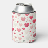 Farbenfrohe gemusterte Valentinstag Herz Cooler Dosenkühler (Kanne Rückseite)
