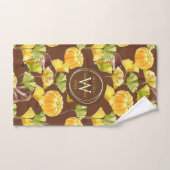 Farbenfrohe, gemütliche Herbst-Aquarellmuster-Mono Badhandtuch Set (Handtuch)