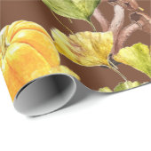 Farbenfrohe, gemütliche Herbst-Aquarellmuster-Mono Geschenkpapier (Rolleneckpunkt)