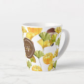 Farbenfrohe, gemütliche Herbst-Aquarellmuster-Mono Milchtasse (Rechte Ecke)