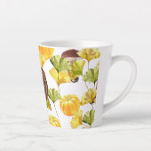 Farbenfrohe, gemütliche Herbst-Aquarellmuster-Mono Milchtasse (Rechts)