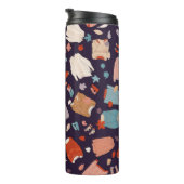 Farbenfrohe, gemütliche Pullover, warm, Herbst, Wi Thermosbecher (Nach rechts gedreht)