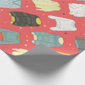 Farbenfrohe, gemütliche Pullover, warmer Herbstwin Geschenkpapier (Ecke)