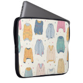 Farbenfrohe, gemütliche Pullover, warmer Herbstwin Laptopschutzhülle (Vorne Rechts)