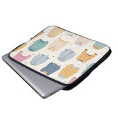 Farbenfrohe, gemütliche Pullover, warmer Herbstwin Laptopschutzhülle (Vorne Knopf)