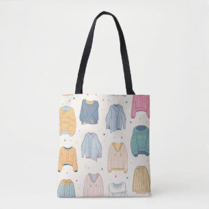 Farbenfrohe, gemütliche Pullover, warmer Herbstwin Tasche