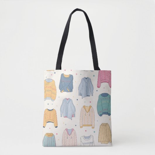 Farbenfrohe, gemütliche Pullover, warmer Herbstwin Tasche (Vorderseite)
