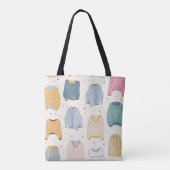 Farbenfrohe, gemütliche Pullover, warmer Herbstwin Tasche (Rückseite)