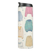 Farbenfrohe, gemütliche Pullover, warmer Herbstwin Thermosbecher (Nach rechts gedreht)