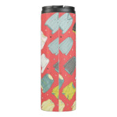 Farbenfrohe, gemütliche Pullover, warmer Herbstwin Thermosbecher (Rückseite)