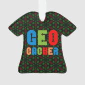 Farbenfrohe Geocacher Arrows Ornament (Rückseite)