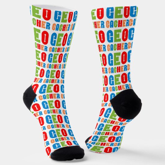 Farbenfrohe Geocacher Arrows Socken (Gewinkelt)