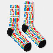 Farbenfrohe Geocacher Arrows Socken (Rechts)