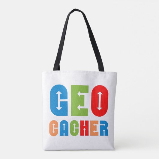 Farbenfrohe Geocacher Arrows Tasche (Rückseite)