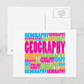 Farbenfrohe Geografie Postkarte (Vorne/Hinten)