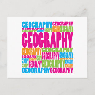 Farbenfrohe Geografie Postkarte