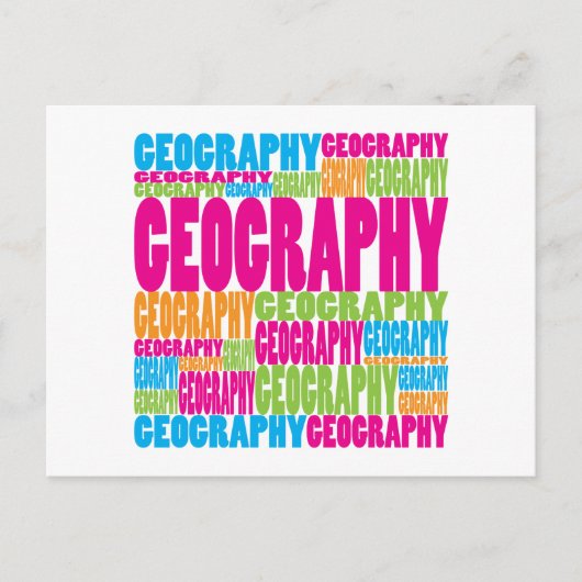 Farbenfrohe Geografie Postkarte (Vorderseite)