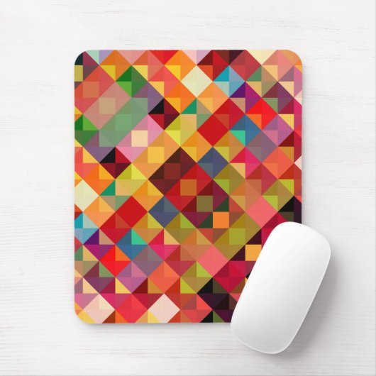 Farbenfrohe Geometrie Mousepad (Mit Mouse)