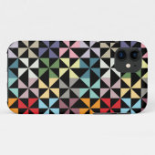 Farbenfrohe Geometrie Pinwheel Schwarz Case-Mate iPhone Hülle (Rückseite (Horizontal))