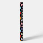 Farbenfrohe Geometrie Pinwheel Schwarz Case-Mate iPhone Hülle (Rückseite / Links)